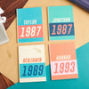Oakdene Designs Notebooks Personalised Retro Year Pocket Notebook