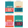 Oakdene Designs Notebooks Personalised Retro Year Pocket Notebook
