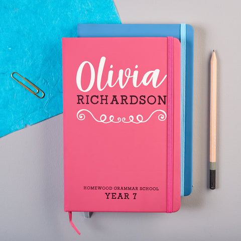 Oakdene Designs Notebooks Personalised School Notebook