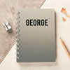 Oakdene Designs Notebooks Personalised Silver Metal Name Pocket Notebook