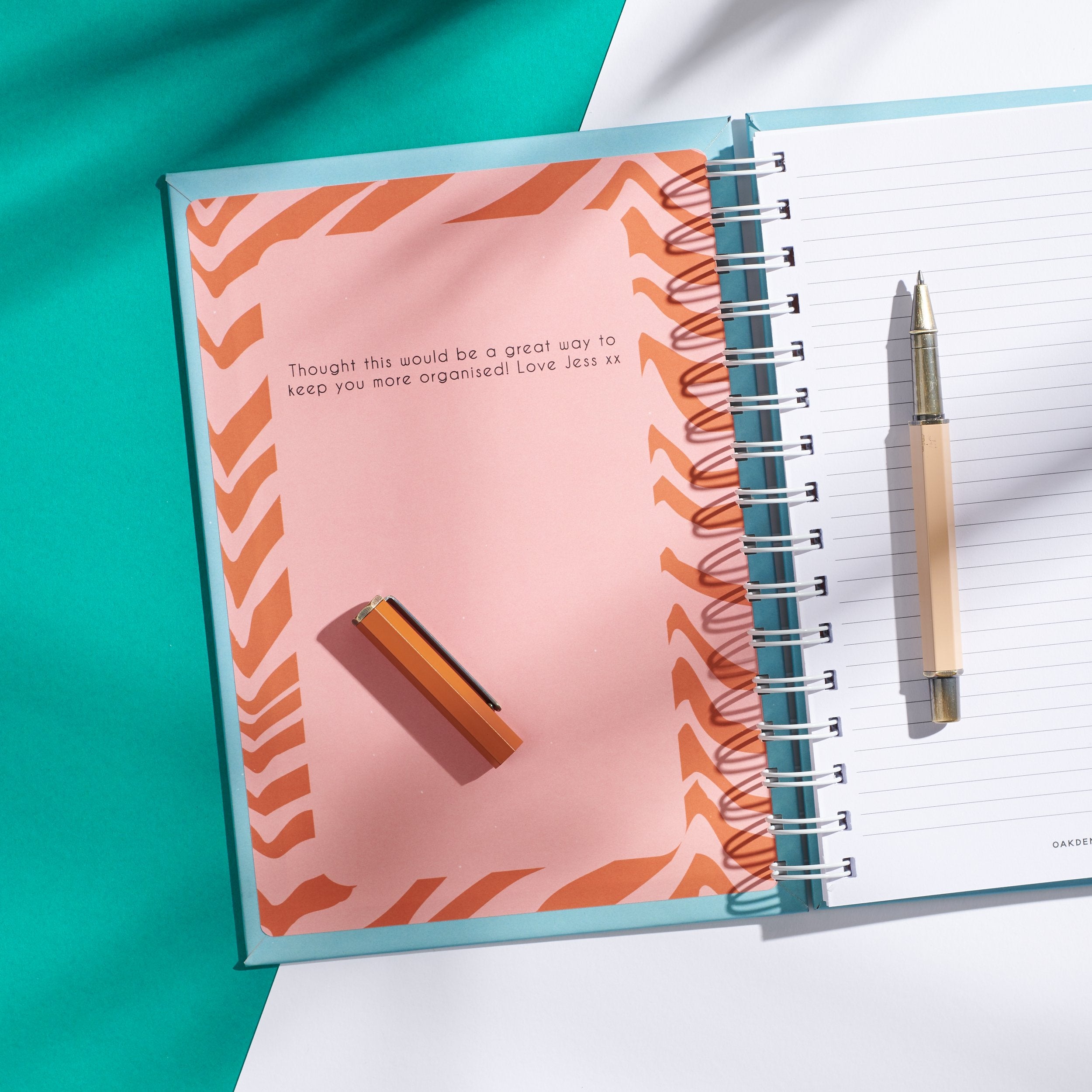 Oakdene　Tiger　–　Notebook　Personalised　Designs