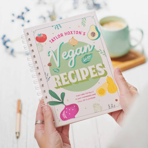 Oakdene Designs Notebooks Personalised Vegan Recipe Book
