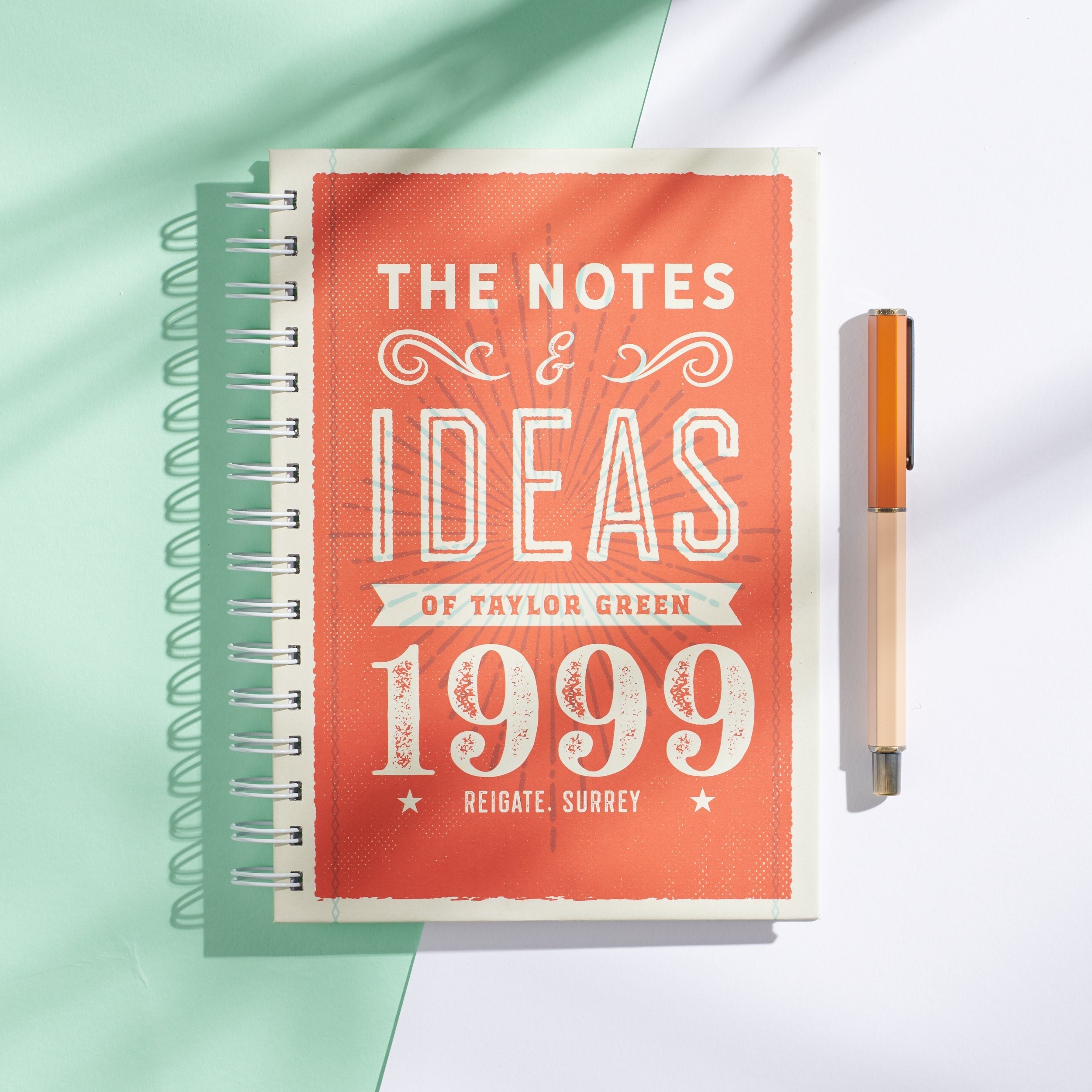 Oakdene Designs Notebooks Personalised Vintage Style Notes And Ideas Notebook