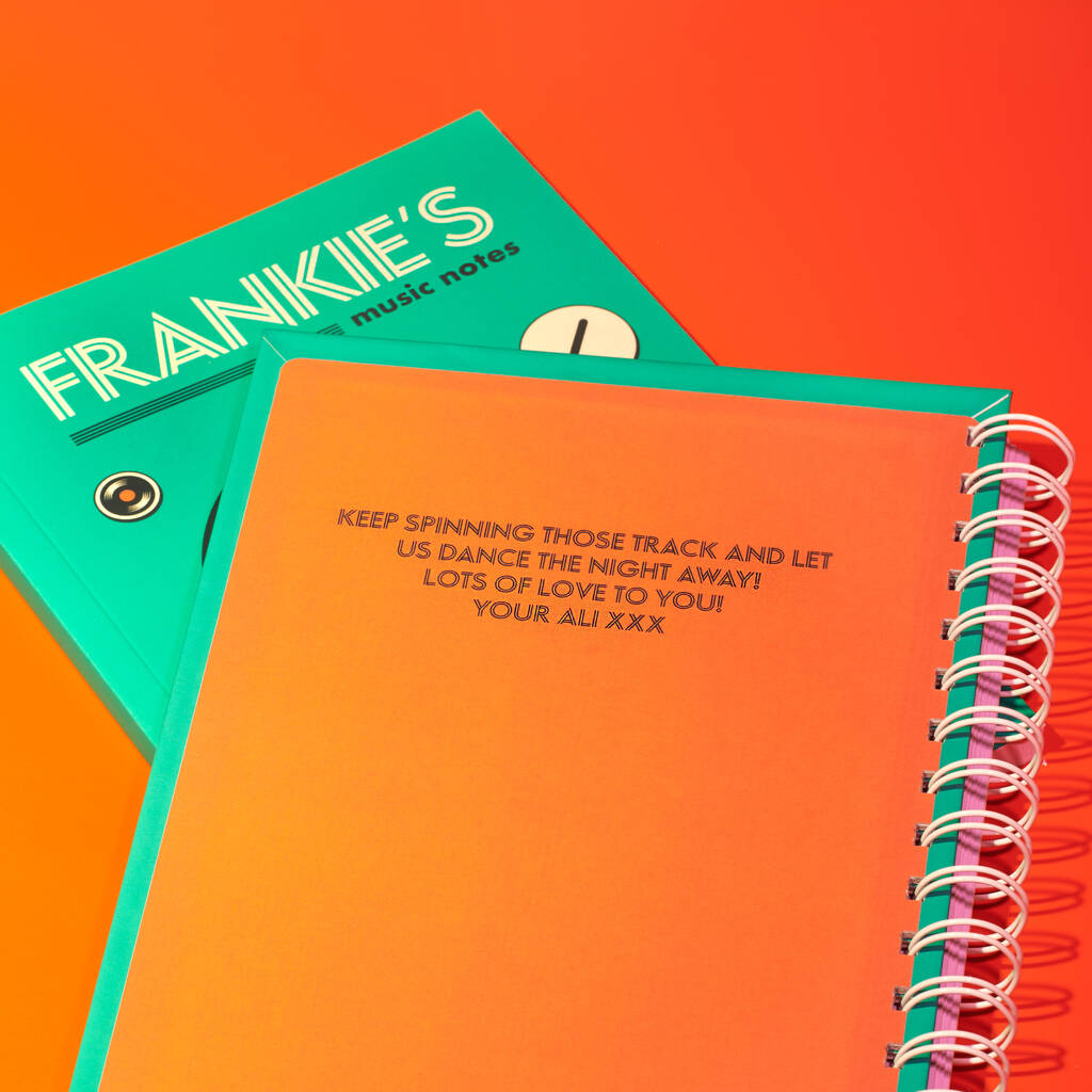 Oakdene Designs Notebooks Personalised Vinyl Record Notebook