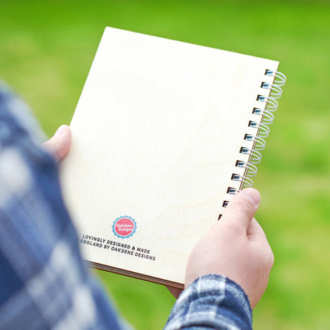 Oakdene Designs Notebooks Personalised Wooden Adventure Journal