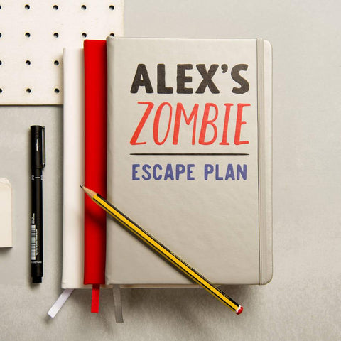 Personalised Zombie Escape Plan Notebook - Oakdene Designs - 1