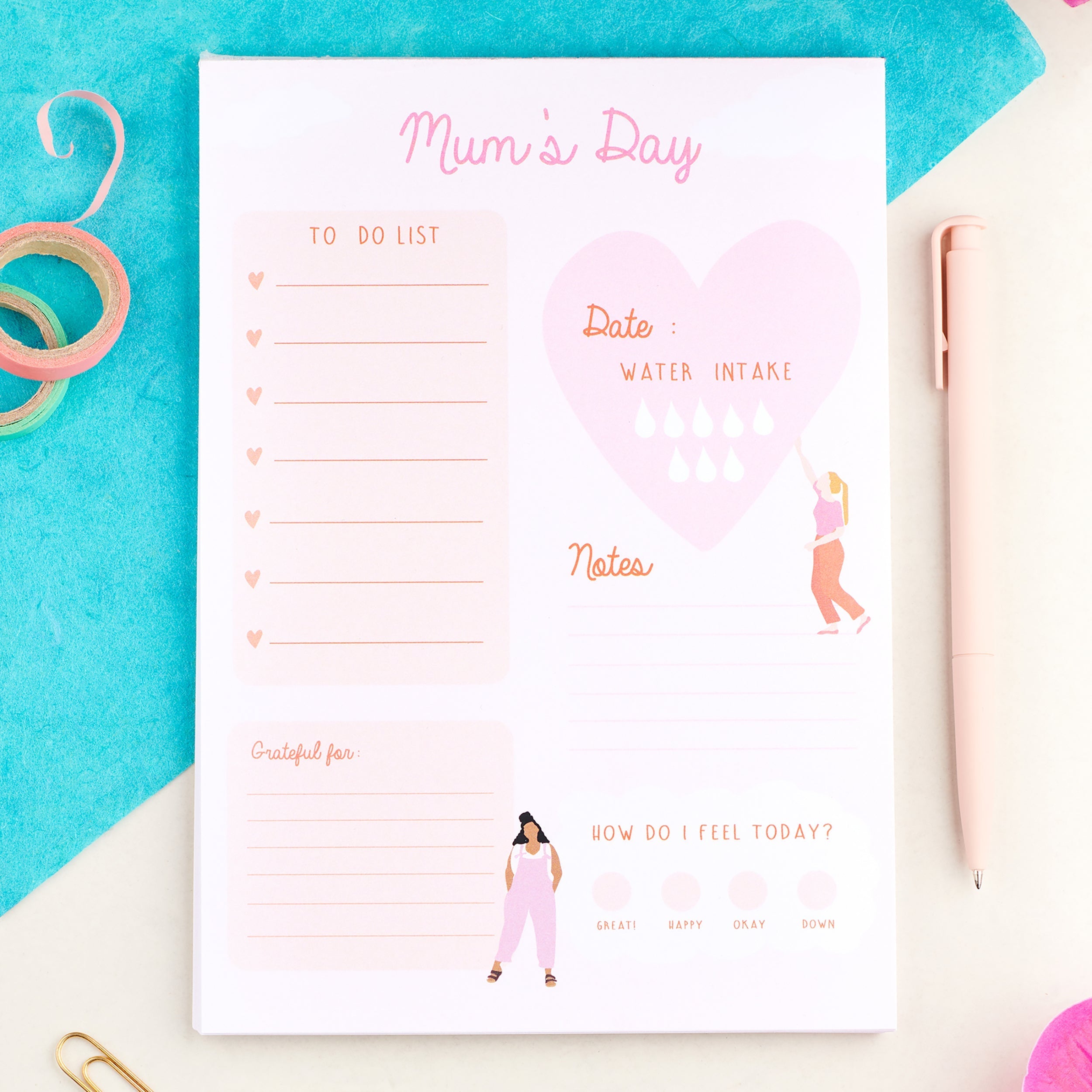 Oakdene Designs Notepads Personalised Tear off Daily Planner