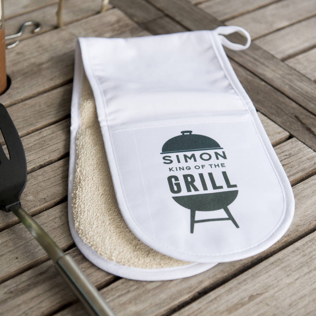 Oakdene Designs Oven Gloves Personalised 'King Of The Grill' Oven Gloves
