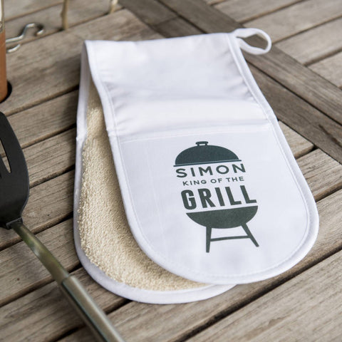 Oakdene Designs Oven Gloves Personalised 'King Of The Grill' Oven Gloves