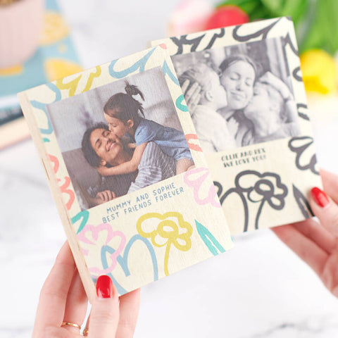 Oakdene Designs Photo Products Personalised Abstract Photo Birch Block
