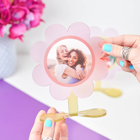 Oakdene Designs Photo Products Personalised Acrylic Flower Photo Print