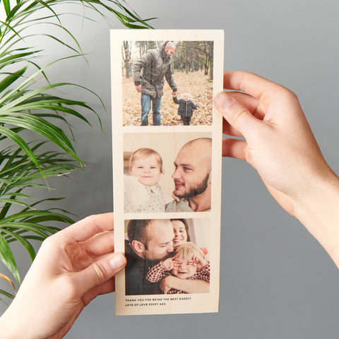 Oakdene Designs Photo Products Personalised Birch Ply Photo Strip