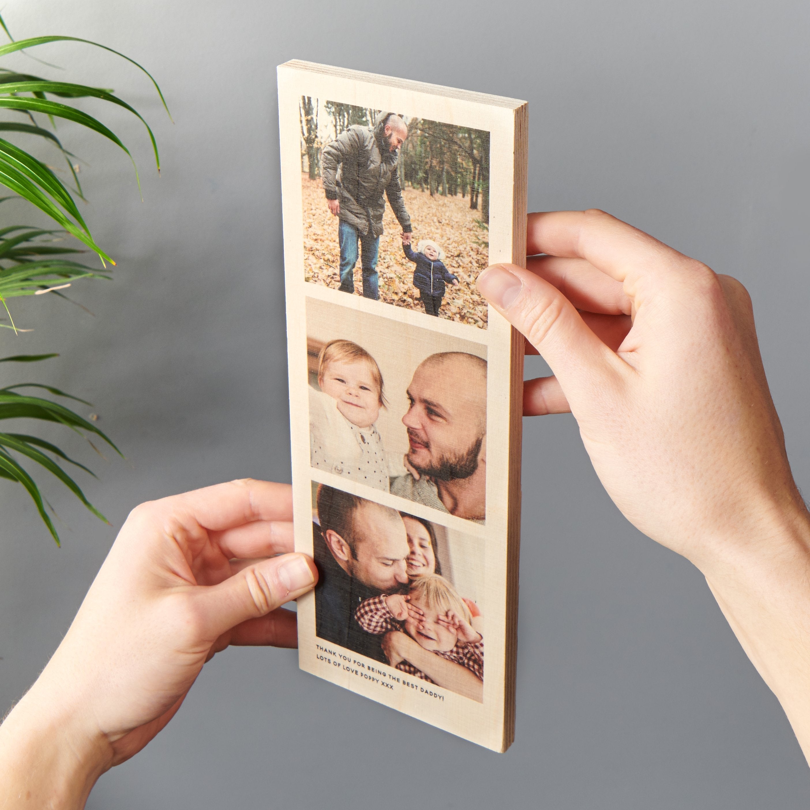 Oakdene Designs Photo Products Personalised Birch Ply Photo Strip