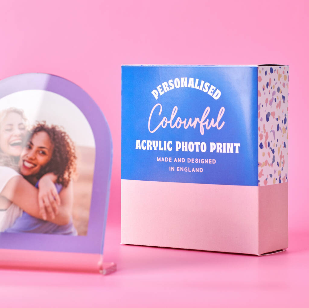 Oakdene Designs Photo Products Personalised Colourful Acrylic Photo Print