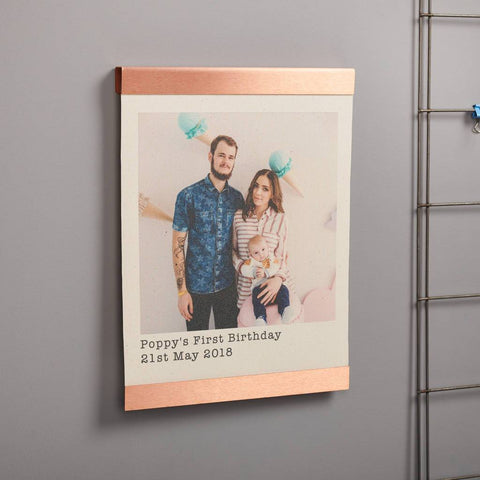 Oakdene Designs Photo Products Personalised Copper And Canvas Hanging Photo Print