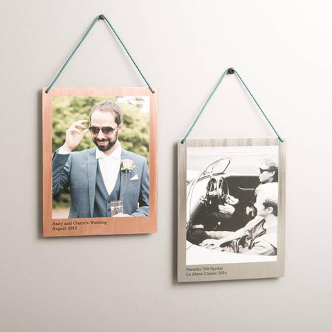 Oakdene Designs Photo Products Personalised Hanging Copper And Steel Photo Print