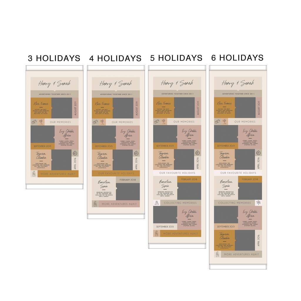 Oakdene Designs Photo Products Personalised Holiday Copper And Canvas Hanging Print