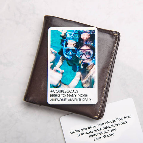 Oakdene Designs Photo Products Personalised Metal Photo Wallet Card
