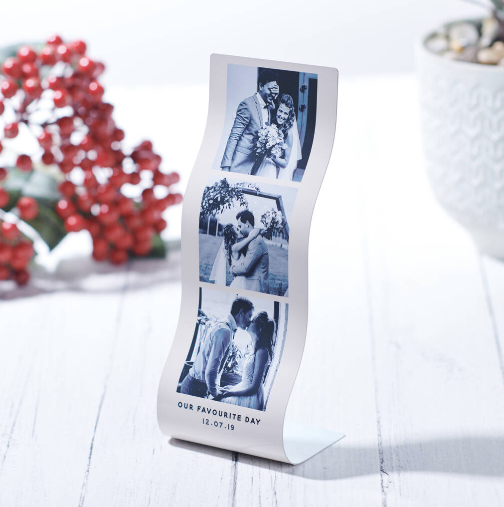 Oakdene Designs Photo Products Personalised Mini Metal Wedding Photo Reel Print