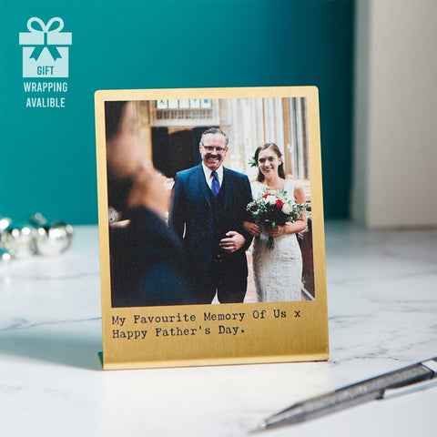 Oakdene Designs Photo Products Personalised Solid Brass Photo Print
