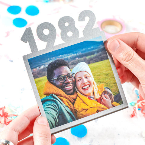 Oakdene Designs Photo Products Personalised Special Year Stainless Steel Photo Print