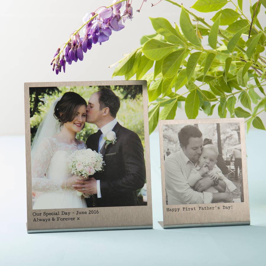 Oakdene Designs Photo Products Personalised Stainless Steel Photo Print