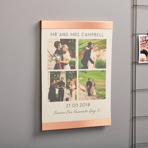 Oakdene Designs Photo Products Personalised Wedding Copper Canvas Photo Print