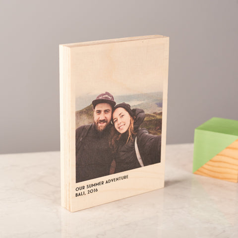 Oakdene Designs Photo Products Personalised Wooden Birch Photo Block