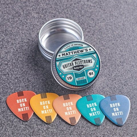 Oakdene Designs Plectrums Personalised Colour Guitar Plectrums