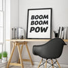 'Boom Boom Pow' Large Comic Style Typographic Print - Oakdene Designs - 1
