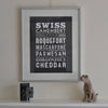 Cheeses Typographic Print - Oakdene Designs - 2