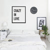 'Crazy In Love' Framed Monochrome Typographic Print - Oakdene Designs - 2