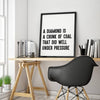 Large 'Diamonds' Typographic Framed Print - Oakdene Designs - 3