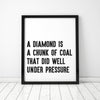 Large 'Diamonds' Typographic Framed Print - Oakdene Designs - 1