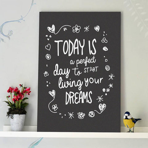 'Living Your Dreams' Typography Print - Oakdene Designs - 1