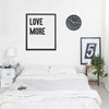 'Love More' Framed Typographic Print - Oakdene Designs - 2