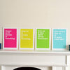 Neon Typography Print Set - Oakdene Designs - 1