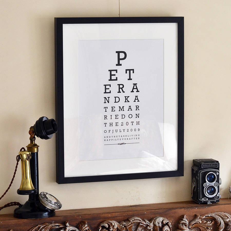 Personalised Eye Test Print - Oakdene Designs - 1