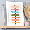 Oakdene Designs Prints Personalised Family Distance Print