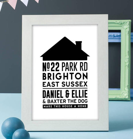 Oakdene Designs Prints Personalised Family Home Typography Print