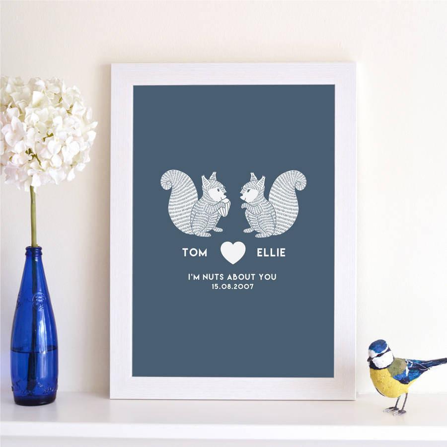 Personalised 'I'm Nuts About You' Couples Print - Oakdene Designs - 6
