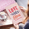 Oakdene Designs Prints Personalised Love Lives Here Family Print