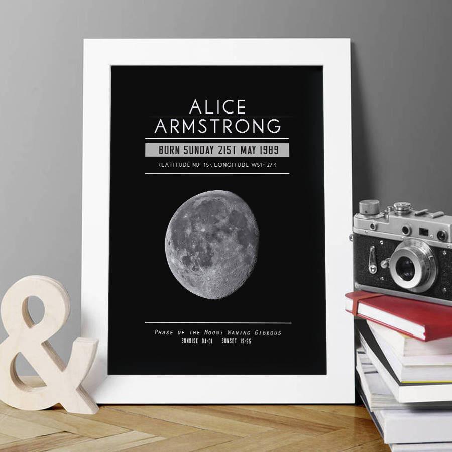 Personalised Moon Phase Print - Oakdene Designs - 4