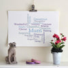 Oakdene Designs Prints Personalised Mother's Day Typographic Word Cloud Print