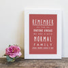 Personalised Nice, Normal Family Print - Oakdene Designs - 1