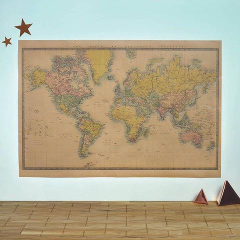 Vintage Style World Map Poster - Oakdene Designs - 1