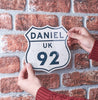 Oakdene Designs Sign Personalised Route 66 Metal Sign