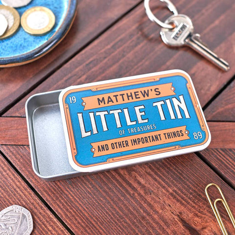 Oakdene Designs Storage Tin Personalised Pocket Tin