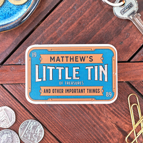 Oakdene Designs Storage Tin Personalised Pocket Tin