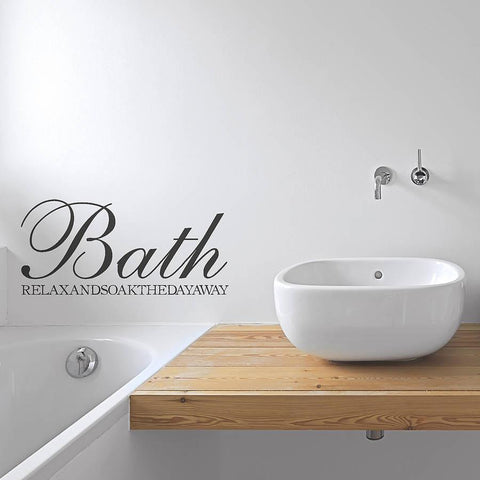 Bath Sign Vinyl Sticker - Oakdene Designs - 1